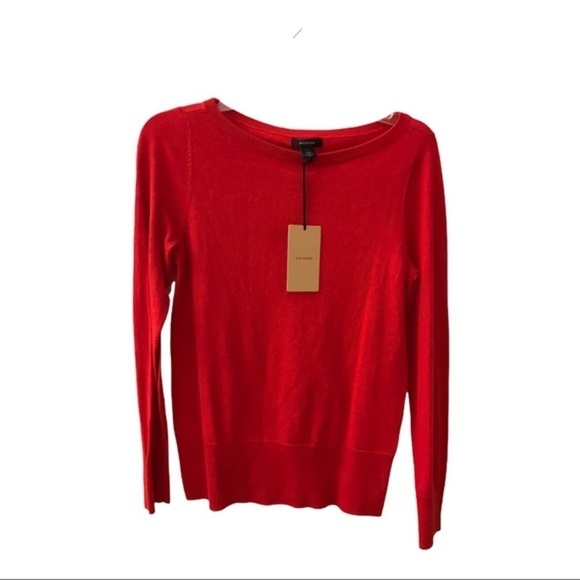Brand New Halogen Red bateau neckline sweater Sz S - Picture 2 of 4